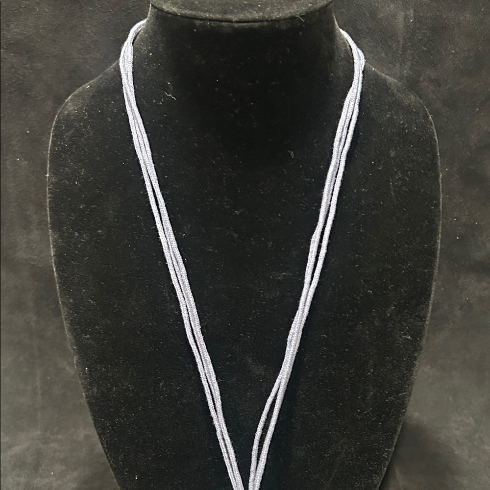Christopher & Banks Blue and Silver Beaded Necklace - Picture 11 of 15